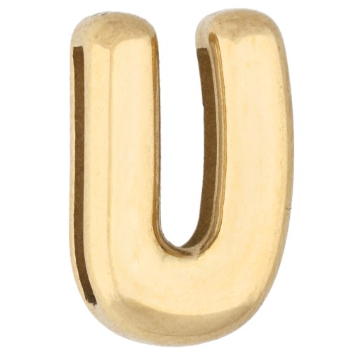 14x11 mm Earring back - U - for 10 mm Ribbon - 304 Stainless Steel, Gold-Plated x1
