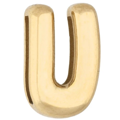 14x11 mm Earring back - U - for 10 mm Ribbon - 304 Stainless Steel, Gold-Plated x1
