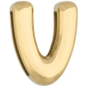 14x9 mm Letter Earring Back - V - for 10 mm Ribbon - 304 Stainless Steel, Gold-Plated x1