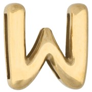 14x13.5 mm Earring Back - W - for 10 mm ribbon - 304 Stainless Steel, Gold-Plated x1