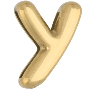 14x11 mm Letter Earring Back - Y - for 10 mm Ribbon - 304 Stainless Steel, Gold-Plated x1