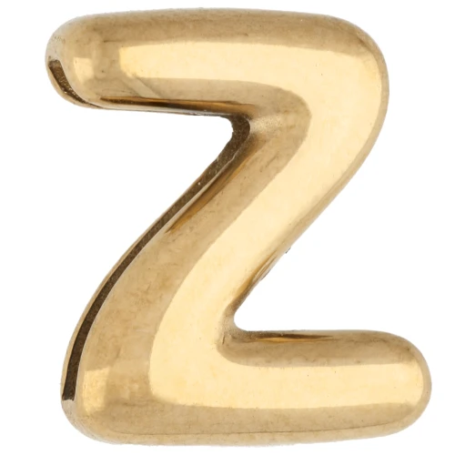 14x11.5 mm Letter Earring Back - Z - for 10 mm ribbon - 304 Stainless Steel, Gold-Plated x1