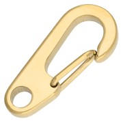 27x12 mm Safety Lobster Clasp - 304 Stainless Steel, Gold-Plated x1
