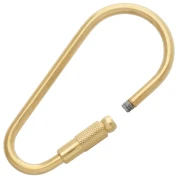 56x27 mm Screw-On Lobster Clasp - 304 Stainless Steel, Gold-Plated x1