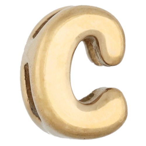 7x5 mm Earring Back for 1.6 mm Cord - C - 304 Stainless Steel, Gold-Plated x1