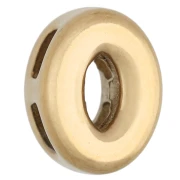 8x6 mm earring back for 1.4 mm cord - O - 304 Stainless Steel, Gold-Plated x1