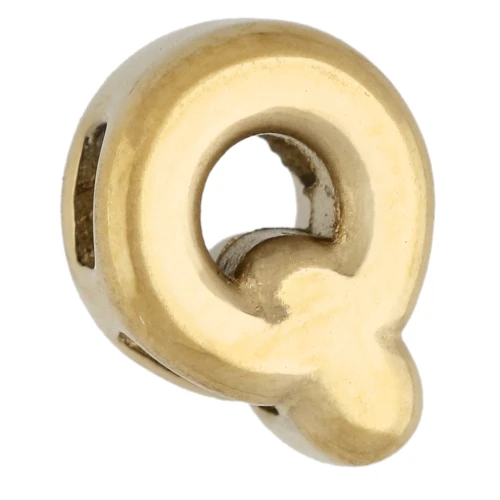 8x6 mm Earring back for 1.6 mm Cord - Q - 304 Stainless Steel, Gold-Plated x1