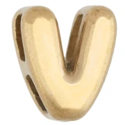 7.5x6 mm Earring Back for 1.6 mm Cord - V - 304 Stainless Steel, Gold-Plated