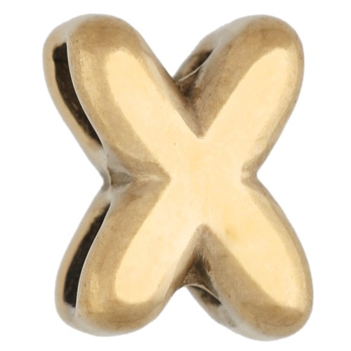 7x5 mm earring back for 1.3 mm cord - X - Gold-plated 304 stainless steel x1