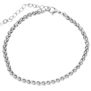 3 mm Palm Leaf Link Bracelet - 304 Stainless Steel x 16.5 cm