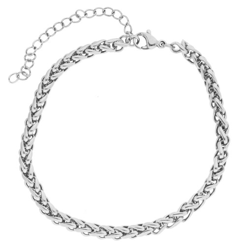 3.5 mm Palm Leaf Link Bracelet - 304 Stainless Steel x 16.5 cm