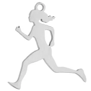 15x14 mm Runner Charm for Running Jewelry - 316 Stainless Steel x1