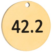 Text - 14 mm Round Charm, Engraved 14 mm Round Charm, Engraved