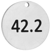 Text - 14 mm round charm, engraved 14 mm round charm, engraved