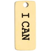 16x7 mm Rectangular Charm Engraved