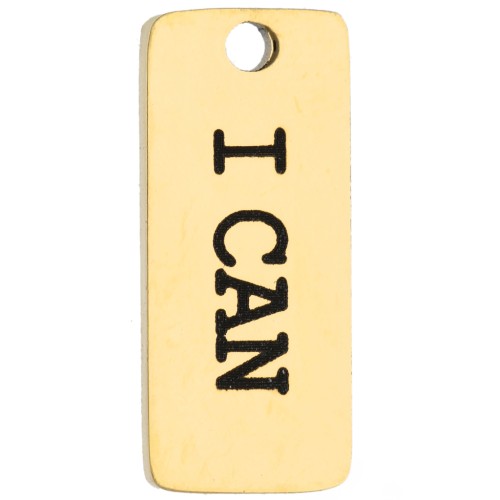 16x7 mm Rectangular Charm Engraved