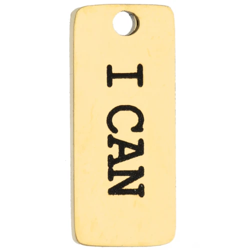 16x7 mm Rectangular Charm Engraved