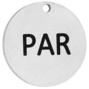 Text - 14 mm round charm engraved with 14 mm round charm engraved with
