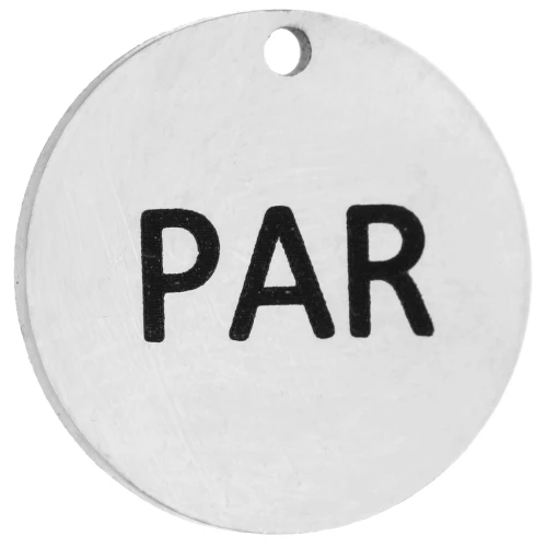 14 mm round charm engraved with