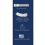 Beading wire Sterling Silver 925  7 strands 0.46mm x3.05m