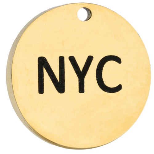 14 mm Round Charm Engraved with