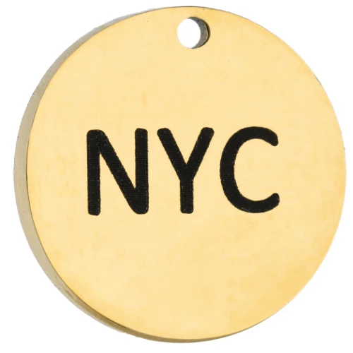 14 mm Round Charm Engraved with