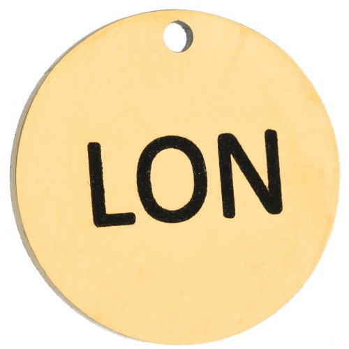 14 mm round charm engraved with