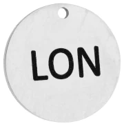 14 mm round charm engraved with 