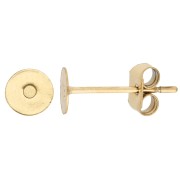 5 mm Disc Stud Earrings - Gold-Plated 303L Stainless Steel (Set of 2)