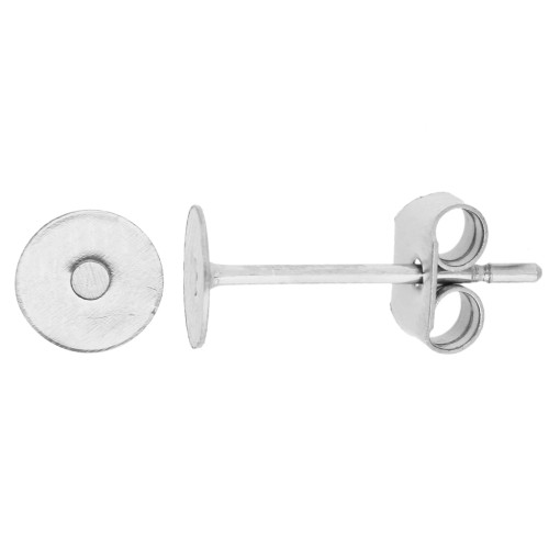 5 mm Disc Earrings - 303L Stainless Steel (2-pack)