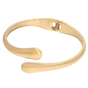 Drop-shaped hinged bangle - 22x210 mm - Gold-plated 304 stainless steel x1