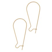 38 mm Hoop Earrings - 304 Stainless Steel, Gold-Plated (2-Pack)