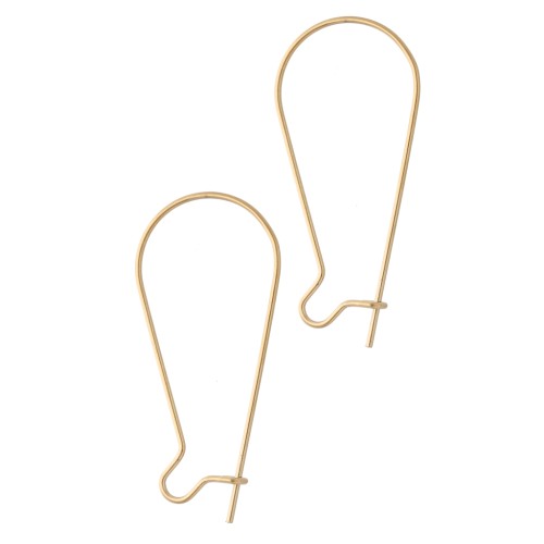 38 mm Hoop Earrings - 304 Stainless Steel, Gold-Plated (2-Pack)