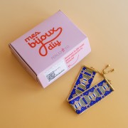 My DIY Jewelry - Miyuki Bracelet Kit for Use with a Bead Loom, Featuring Bugle Beads - Blue