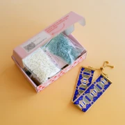 My DIY Jewelry - Miyuki Bracelet Kit for Use with a Bead Loom, Featuring Bugle Beads - Blue