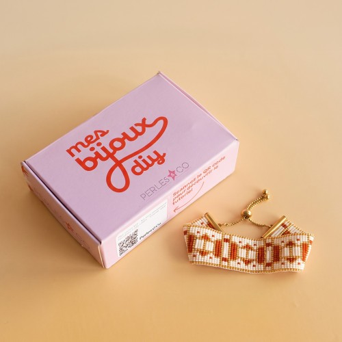 My DIY Jewelry - Miyuki Bracelet Kit for a Bead Loom with White Bugle Beads