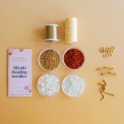 My DIY Jewelry - Miyuki Bracelet Kit for a Bead Loom with White Bugle Beads
