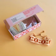 My DIY Jewelry - Miyuki Bracelet Kit for a Bead Loom with White Bugle Beads