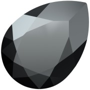 Jet - Swarovski Cabochon 4320 6x4 mm - Jet Hematite x1 Swarovski Cabochon 4320 6x4 mm - Jet Hematite x1