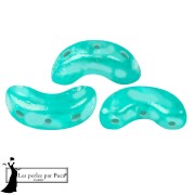 Arcos® Glass Beads by Puca® 5x10 mm - Mishmash Emerald x10g