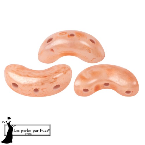Arcos® Glass Beads by Puca® 5x10 mm - Mishmash Peach x10g