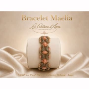 Arcos® Glass Beads by Puca® 5x10 mm - Mishmash Peach x10g