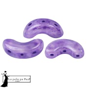 Opaque White - Arcos® Glass Beads by Puca® 5x10 mm - Mishmash Purple x10g Arcos® Glass Beads by Puca® 5x10 mm - Mishmash Purple x10g