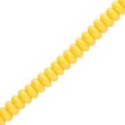 Rondelle beads - 6x3 mm Glass Heishi Beads - Dark Yellow x 38 cm