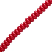 Rondelle beads - 6x3 mm Glass Heishi Beads - Dark Red x 38 cm