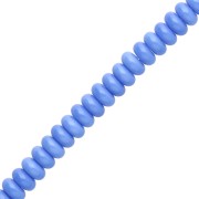 Rondelle beads - 6x3 mm Glass Heishi Beads - Blue x 38 cm