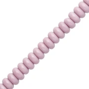 Rondelle beads - 6x3 mm Glass Heishi Beads - Lilac x 38 cm