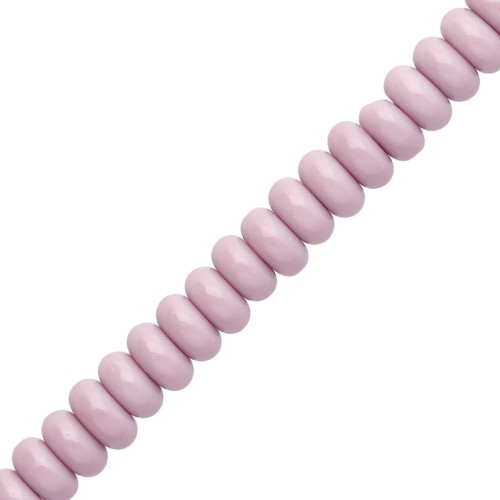 Rondelle beads - 6x3 mm Glass Heishi Beads - Lilac x 38 cm