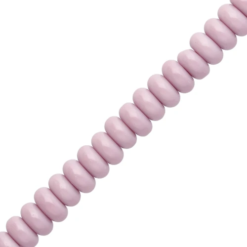 Rondelle beads - 6x3 mm Glass Heishi Beads - Lilac x 38 cm