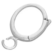 Oval Lobster Clasp, 13x8 mm - 925 Sterling Silver x1